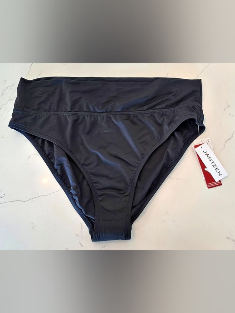 Jantzen NWT Black High Waist Control Swim Bottom Women's Size 18